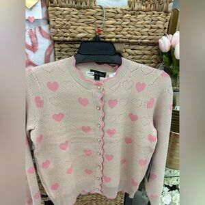 Valentines Sweater Pink Heart Cardigan 💕